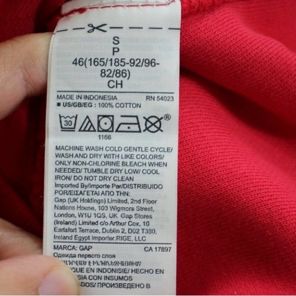 Red Pullover Hoodie Sweatshirt - Picture 5 of 5